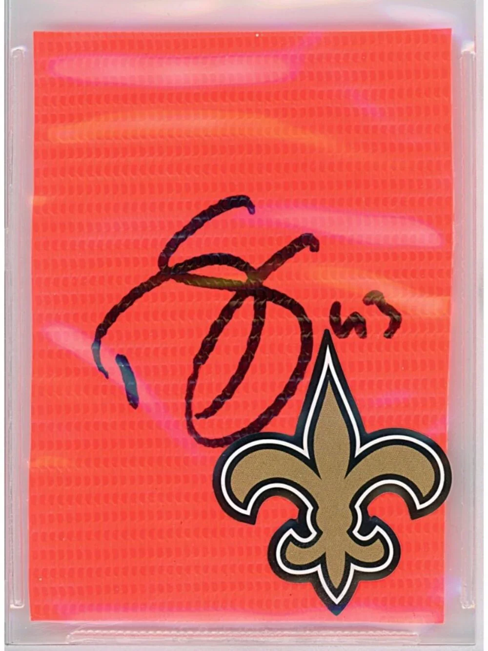 Darren Sproles Signed Saints Football Pylon Piece Beckett BAS Slab Autographed
